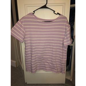 Purple & white striped TShirt
